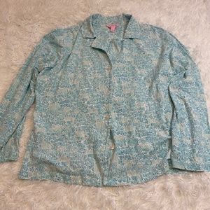 Lilly Pulitzer Soft Cotton Pajama Top Long Sleeve